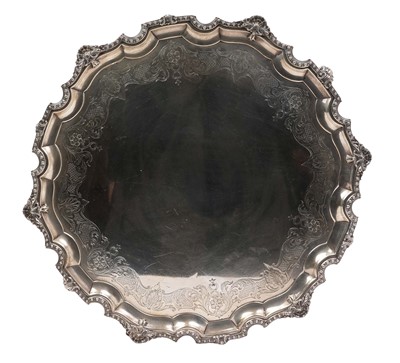 Lot 250 - Mappin & Webb silver tray