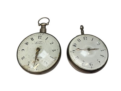 Lot 173 - Two Georgian silver cased pocket watches