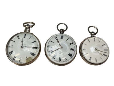 Lot 175 - Three Victorian silver cased pocket watches