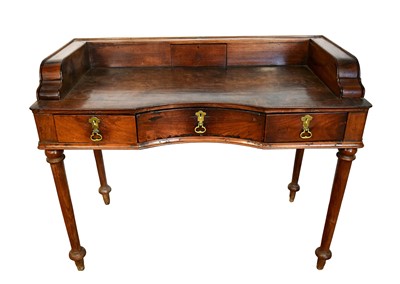 Lot 1386 - Unusual 19th century colonial hardwood desk, with secret compartments and drawers on turned tapered legs