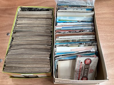Lot 1412 - Postcards loose in shoebox, early cards include Wigan Pit Brow Girls and other similar cards, japanese cards, vignettes, real photographic Park Ward 1911, Pearly King and Queen in procession, ba...