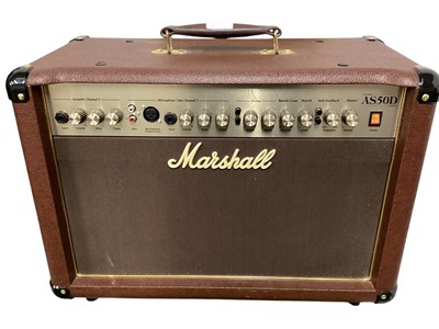 Lot 2246 - Marshall AS50D Acoustic Amplifier with cover (1)