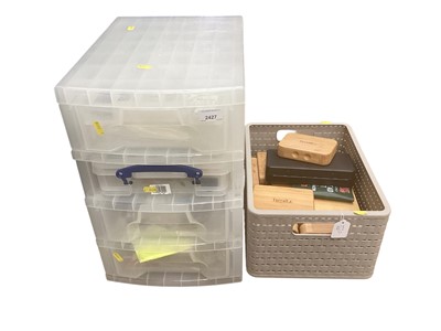 Lot 2427 - Collection of fly fishing lures, hooks, feathers, etc, including many in cases