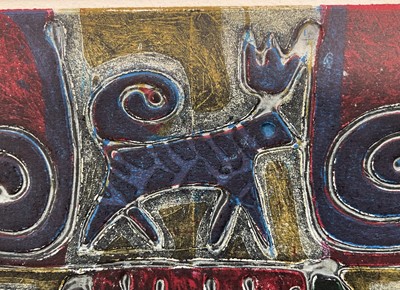 Lot 68 - Bruce Onobrakpeya (Nigerian, b.1930), deep etching, Emerako, 24.5cm x 29cm, mounted
