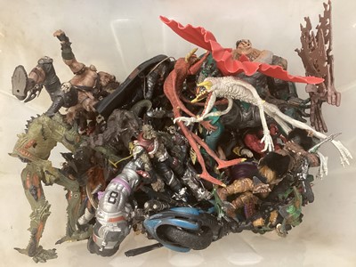 Lot 1895 - McFarlane Spawn loose action figures, motorcycle and weapons (individual figures possibly incomplete), (1 box)