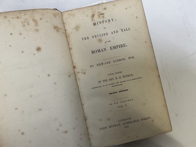 Lot 1673 - Edward Gibbon - Decline and Fall of the Roman Empire, six vols, London 1846, Full calf