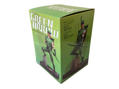 Lot 1903 - DC Direct Cold-Cast Hand Painted Porcelain Miniature Statues sculpted Green Arrow, boxed (1)