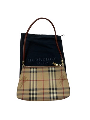 Lot 2132 - Burberry check Pochette handbag with dust bag