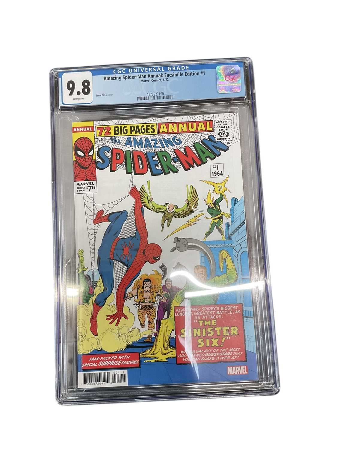 Lot 1622 - Marvel Comics Facsimile Amazing Spider Man Annual No.1, CGC Universal Grade 9.8 (1)