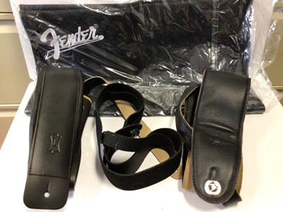Lot 2308 - Three Levy Bass/Guitar straps & Fender Rumble 210 Amp Cover