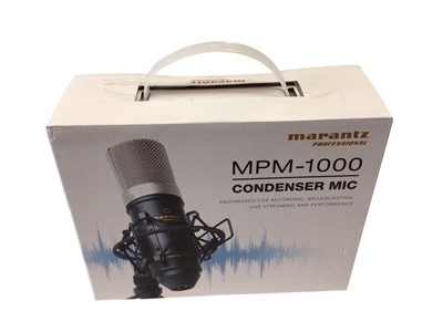 Lot 2309 - Marantz MPM1000 Condenser Microphone, Bass DR550 drum Machine & Sony Stereo MDR-XD 200 headphones (3)