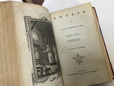 Lot 1659 - Daniel Defoe - Robinson Crusoe, London 1791, appears to be Vol. 1 only of two, bound with others, also The vicar of Wakefield, bound with others, in modern bindings