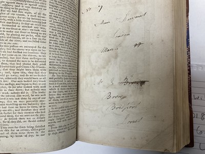 Lot 1659 - Daniel Defoe - Robinson Crusoe, London 1791, appears to be Vol. 1 only of two, bound with others, also The vicar of Wakefield, bound with others, in modern bindings
