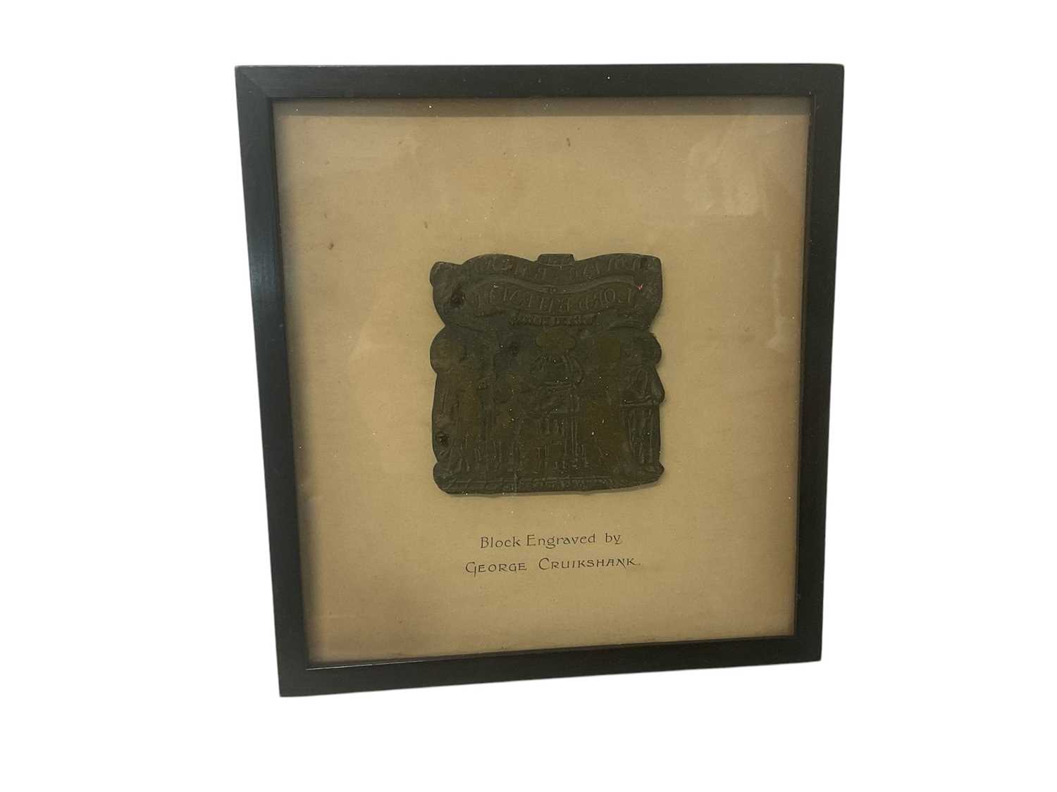Lot 1657 - 19th century copper plate engraving believed to be by George Cruikshank. Provenance: believed to be from Leighton - Straker book binders