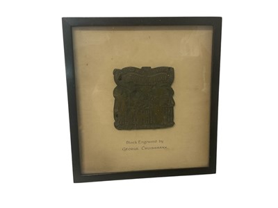 Lot 1657 - 19th century copper plate engraving believed to be by George Cruikshank. Provenance: believed to be from Leighton - Straker book binders