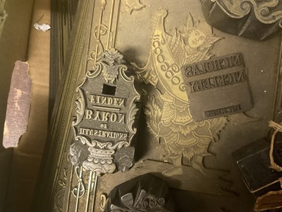 Lot 1653 - Collection of printing blocks. Provenance: believed to be from Leighton - Straker book binders