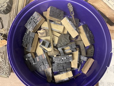 Lot 1653 - Collection of printing blocks. Provenance: believed to be from Leighton - Straker book binders