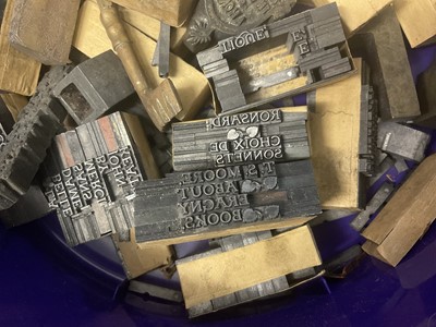 Lot 1653 - Collection of printing blocks. Provenance: believed to be from Leighton - Straker book binders