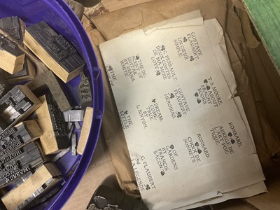 Lot 1653 - Collection of printing blocks. Provenance: believed to be from Leighton - Straker book binders