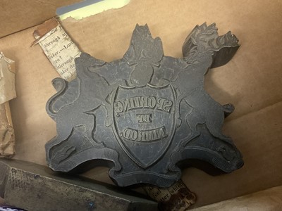 Lot 1653 - Collection of printing blocks. Provenance: believed to be from Leighton - Straker book binders
