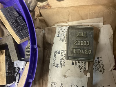 Lot 1653 - Collection of printing blocks. Provenance: believed to be from Leighton - Straker book binders