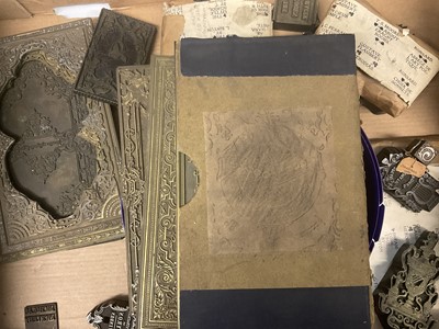 Lot 1653 - Collection of printing blocks. Provenance: believed to be from Leighton - Straker book binders