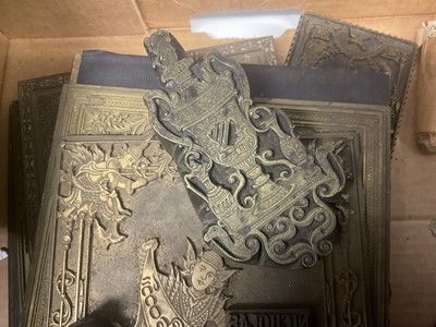Lot 1653 - Collection of printing blocks. Provenance: believed to be from Leighton - Straker book binders