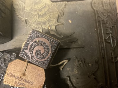 Lot 1653 - Collection of printing blocks. Provenance: believed to be from Leighton - Straker book binders
