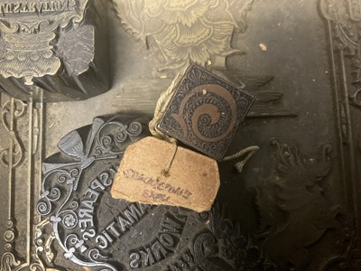 Lot 1653 - Collection of printing blocks. Provenance: believed to be from Leighton - Straker book binders