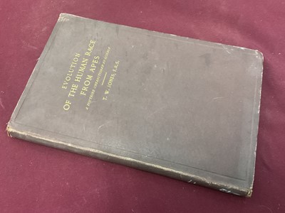 Lot 1643 - T, W. Jones - Evolution if the Human Race from Apes, 1876 first edition, together with H J Hardwicke - Evolution and Creation, 1887. (2)