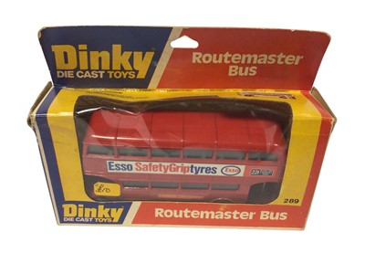 Lot 1922 - Dinky Toys diecast Routemaster Bus No.289, Bedford Royal Mail Van No.410 & Bedford AA Van (x2), all in window boxes (4)