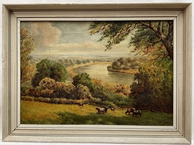 Lot 1347 - Leonard Russell Squirrell (1893-1979) pair of rare very early works by the artist, oil on canvas, landscapes, both signed and dated 1908, 22 x 32cm, framed
