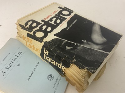 Lot 1642 - Anita Brookner - A start in Life, 1981 uncorrected proof copy, together with a loose leaf proof copy of the English translation of Violette Leduc - La Batarde. (2)