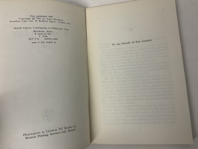 Lot 1642 - Anita Brookner - A start in Life, 1981 uncorrected proof copy, together with a loose leaf proof copy of the English translation of Violette Leduc - La Batarde. (2)