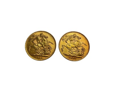 Lot 507 - G.B. - Gold Sovereigns George V 1911 x 2 GVF-AEF (2 coins)