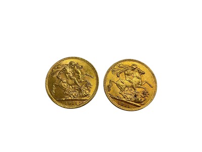 Lot 509 - G.B. - Gold Sovereigns George V 1911 x 2 EF (2 coins)