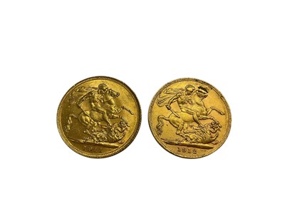 Lot 515 - G.B. - Gold Sovereigns George V 1911S & 1912P AVF-GVF (2 coins)