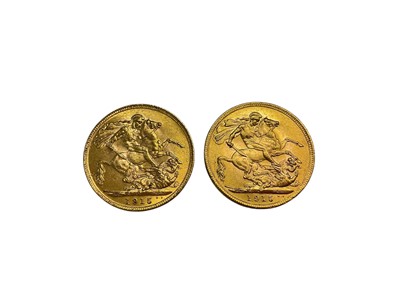 Lot 517 - G.B. - Gold Sovereigns George V 1915M x 2 AEF-EF (2 coins)