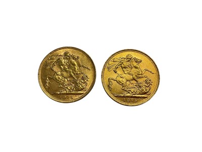 Lot 518 - G.B. - Gold Sovereigns George V 1915P & 1915S AEF-EF (2 coins)