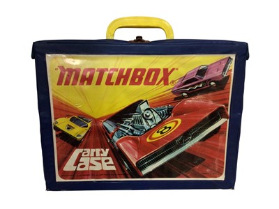 Lot 1957 - Matchbox 1-75 Series Carrying Cases with selection of diecast vehicles and others (1 box)