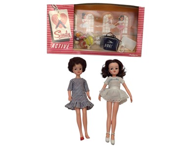 Lot 1959 - Two Pedigree Sindy Dolls No.s 33065 & 33055 and accessories including horse, furnishings, all box and loose cooker and kitchen unit ( qty)
