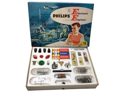 Lot 1961 - Tri-ang Tri-onic Electronic Construction Kits A (x3), A/B, S2 and Philips EE8 Electronic Engineer Kit (2) (not all complete) (1 box)