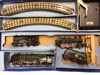 Lot 1968 - Hornby OO Gauge 4-6-2 BR green 3 rail Duchess of Montrose locomotive and tender, plus two other tank engines and track