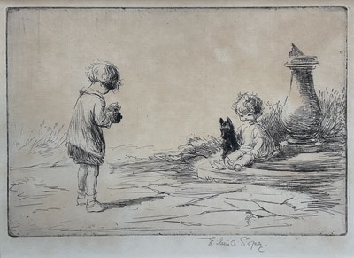Lot 1104 - Eileen Soper (1905-1990) etching - Mac's Portrait, signed, 13cm x 18cm, in glazed gilt frame