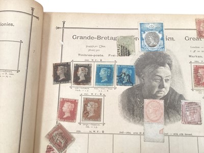 Lot 1515 - Collection of stamps including Senf's Illustrated Permanent Album containing a used World stamps