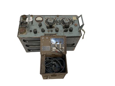 Lot 712 - Second World War British Wireless set No.19 MKII mobile radio transceiver, together with a military signalling lamp in case (2).
