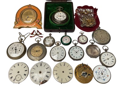 Lot 33 - Collection of antique and later pocket watches, mostly silver cased