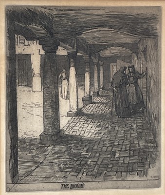 Lot 104 - Frederick Landseer Griggs (1876-1938) etching - The Biggin, signed in the plate and dated (18) 98, plate size 17.5 x 14.9cm
