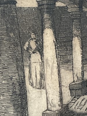 Lot 104 - Frederick Landseer Griggs (1876-1938) etching - The Biggin, signed in the plate and dated (18) 98, plate size 17.5 x 14.9cm