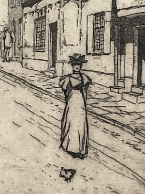Lot 102 - Frederick Landseer Griggs (1876-1938) etching - The Coopers Arms 1886, signed in the plate, plate size 14.7 x 19.8cm